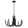 Odensa Eight Light Chandelier in Black