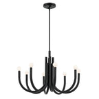 Odensa Eight Light Chandelier in Black