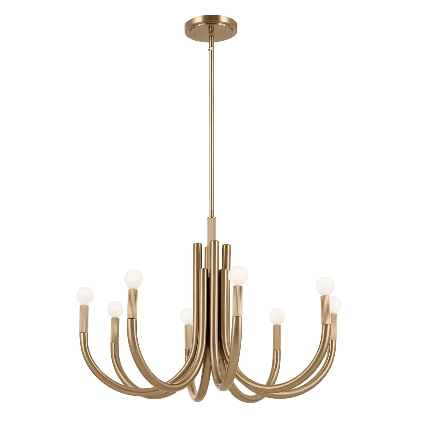 Odensa Eight Light Chandelier in Champagne Bronze
