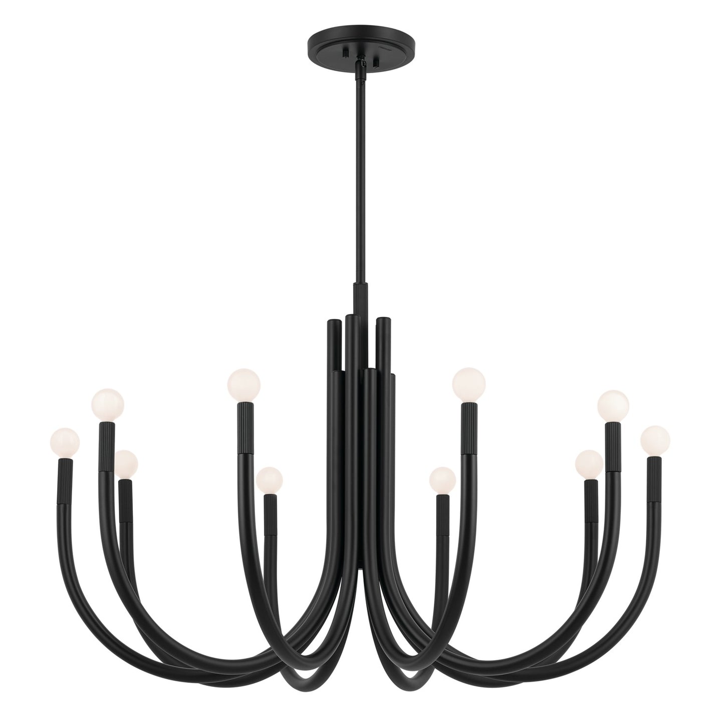 Odensa Ten Light Chandelier in Black