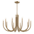Odensa Ten Light Chandelier in Champagne Bronze