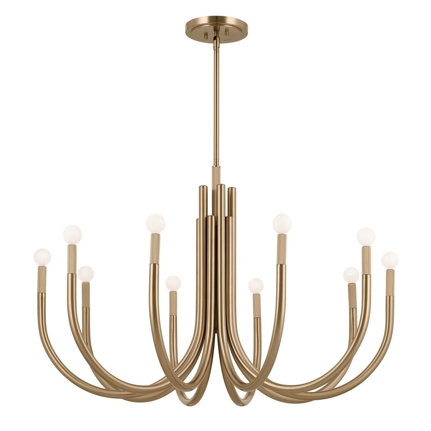 Odensa Ten Light Chandelier in Champagne Bronze