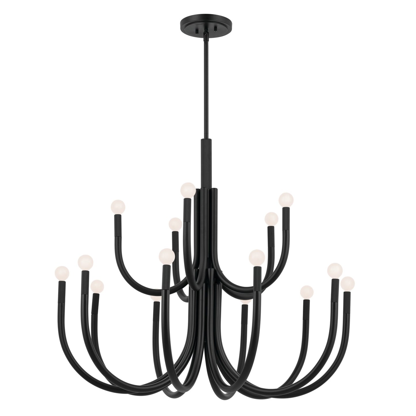 Odensa 15 Light Chandelier in Black