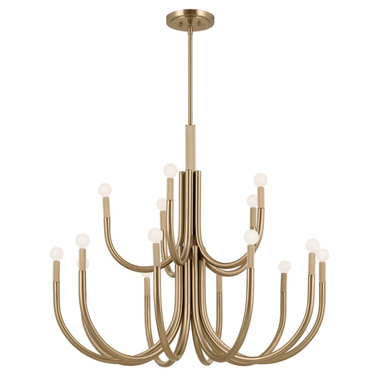 Odensa 15 Light Chandelier in Champagne Bronze