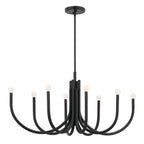 Odensa Eight Light Chandelier in Black