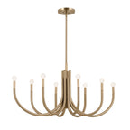 Odensa Eight Light Chandelier in Champagne Bronze
