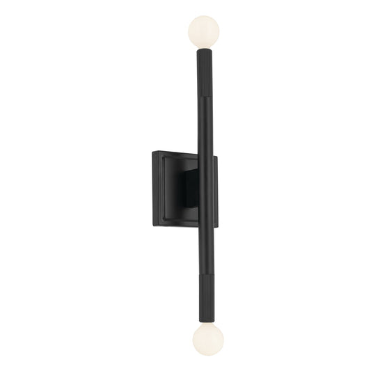 Odensa Two Light Wall Sconce in Black