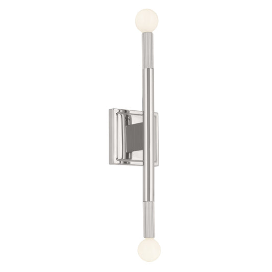 Odensa Two Light Wall Sconce in Polished Nickel