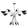 Arcus Eight Light Chandelier in Satin Nickel