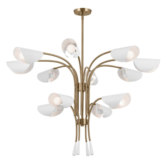 Arcus 12 Light Chandelier in Champagne Bronze