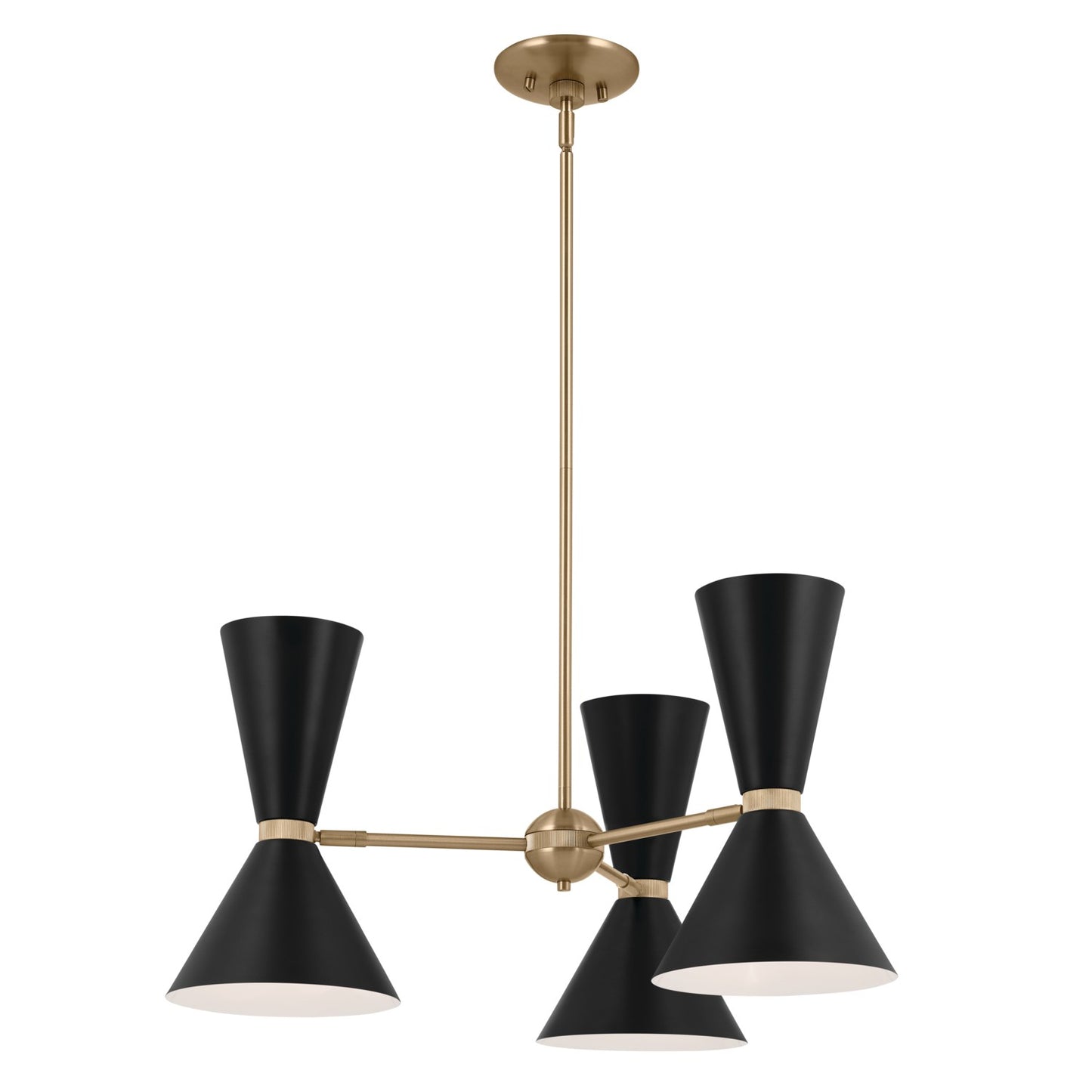 Phix Six Light Chandelier in Champagne Bronze