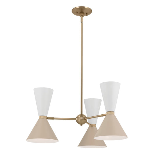 Phix Six Light Chandelier in Champagne Bronze