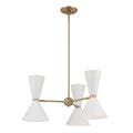 Phix Six Light Chandelier in Champagne Bronze
