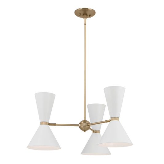 Phix Six Light Chandelier in Champagne Bronze