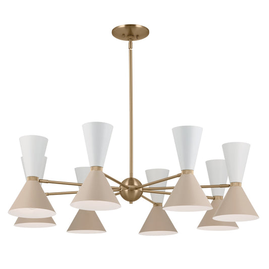 Phix 16 Light Chandelier in Champagne Bronze