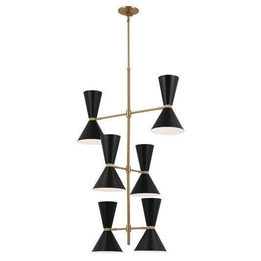 Phix 12 Light Foyer Chandelier in Champagne Bronze