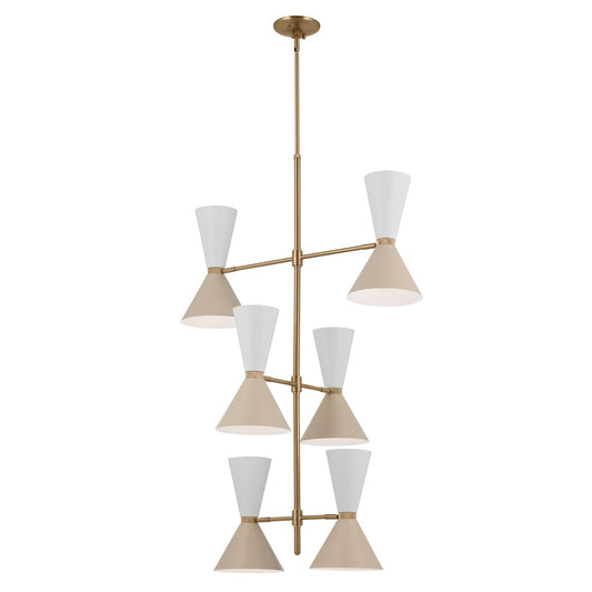 Phix 12 Light Foyer Chandelier in Champagne Bronze