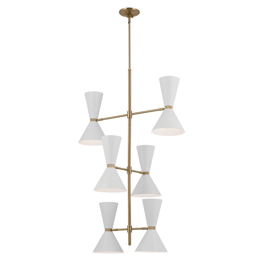 Phix 12 Light Foyer Chandelier in Champagne Bronze