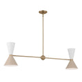 Phix Four Light Linear Chandelier in Champagne Bronze