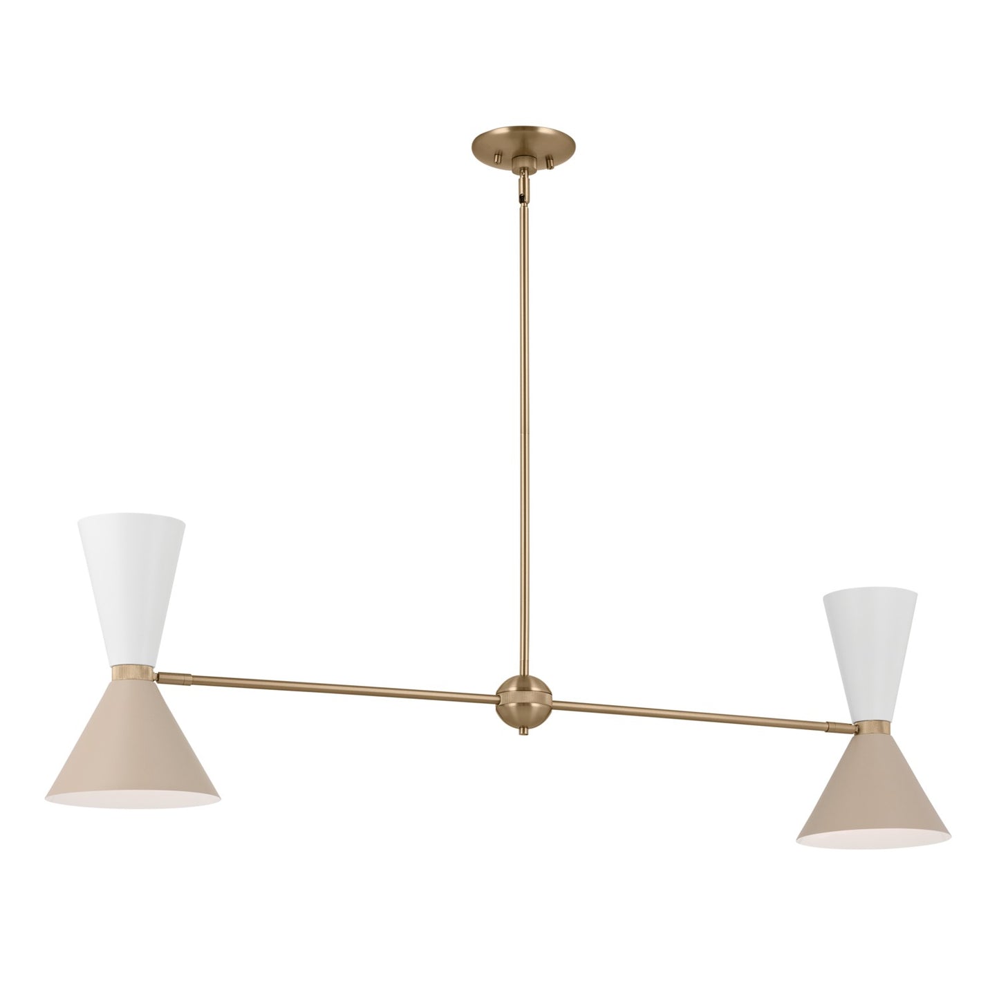 Phix Four Light Linear Chandelier in Champagne Bronze