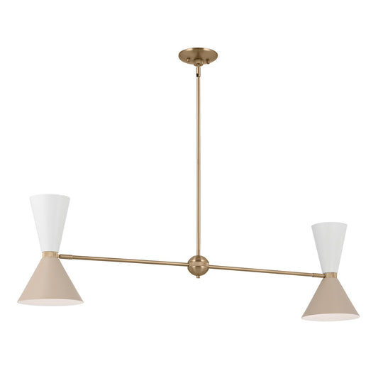 Phix Four Light Linear Chandelier in Champagne Bronze