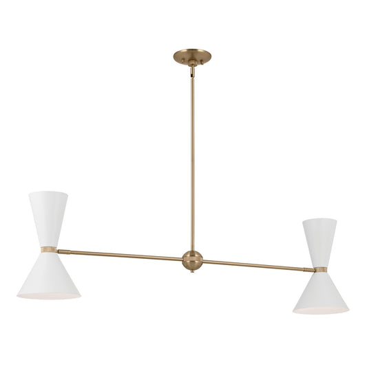 Phix Four Light Linear Chandelier in Champagne Bronze