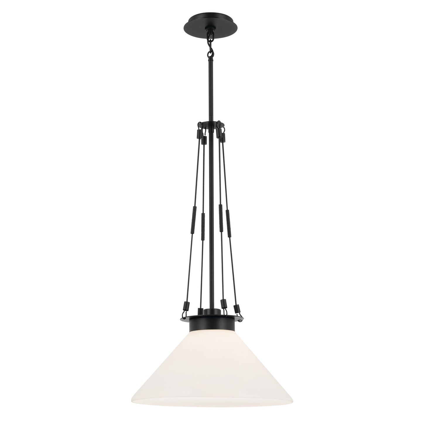 Albers One Light Pendant in Black