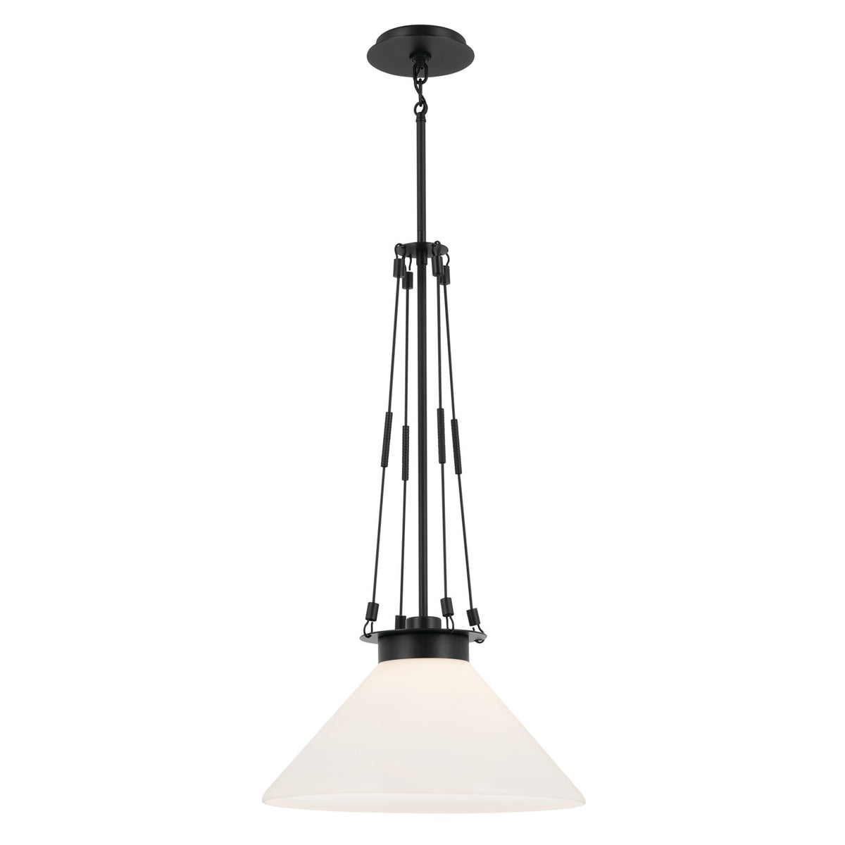 Albers One Light Pendant in Black