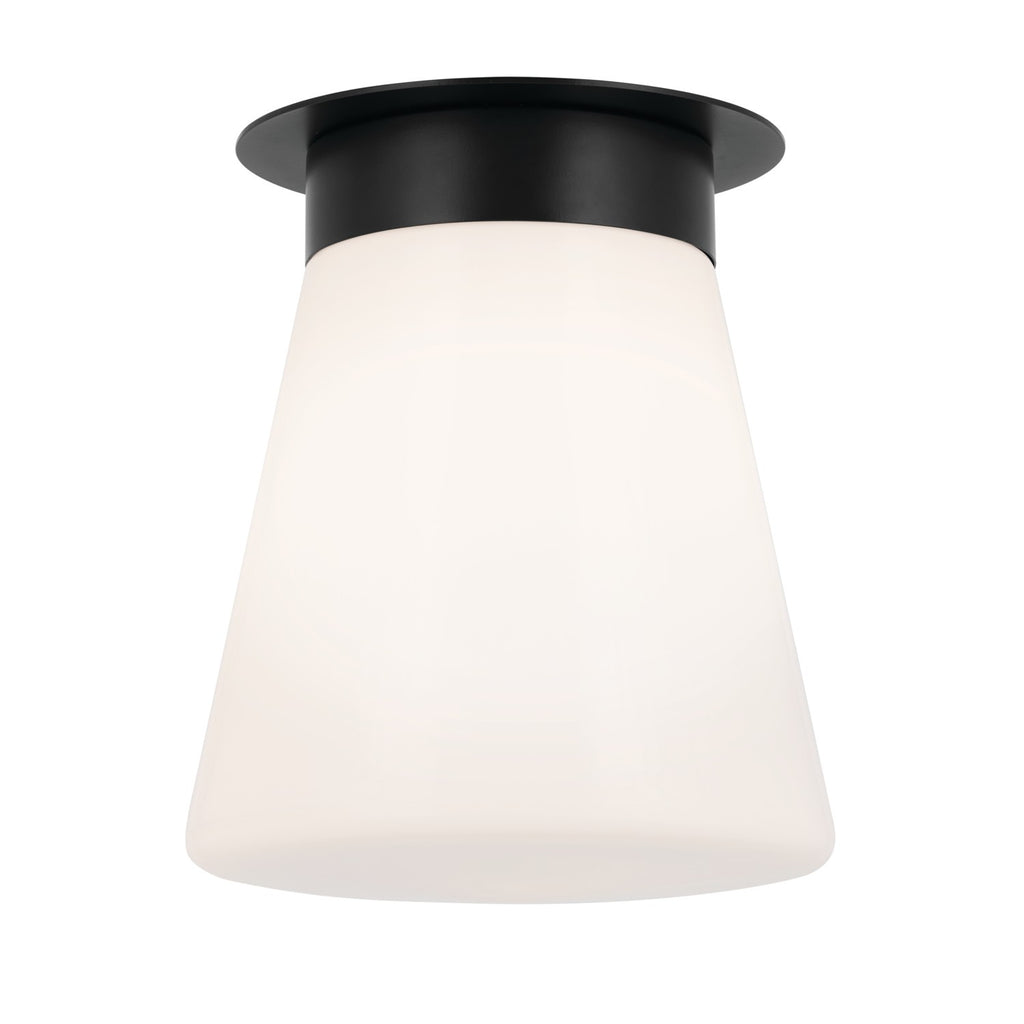 Albers One Light Flush Mount in Black