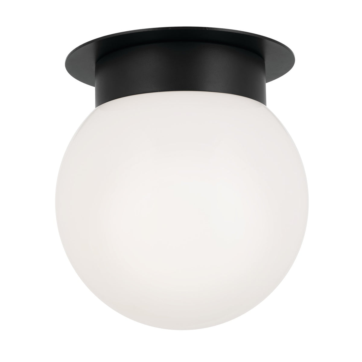 Albers One Light Flush Mount in Black
