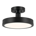 Riu LED Semi Flush Mount in Black