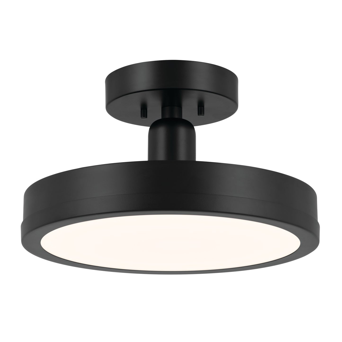 Riu LED Semi Flush Mount in Black