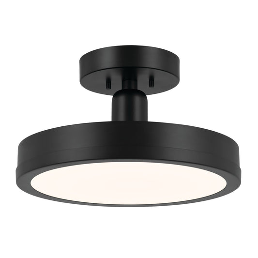 Riu LED Semi Flush Mount in Black