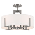 Malen Eight Light Pendant/Semi Flush in Classic Pewter