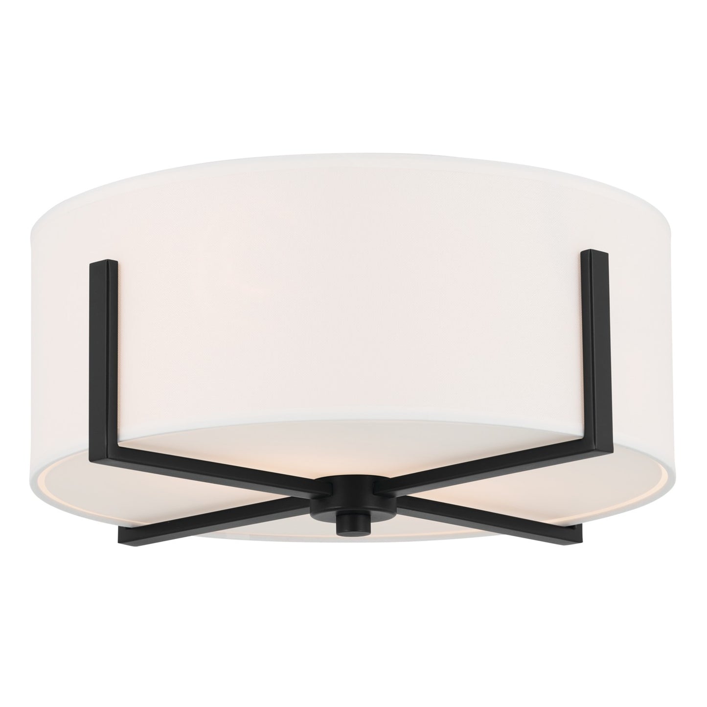 Malen Two Light Flush Mount in Black