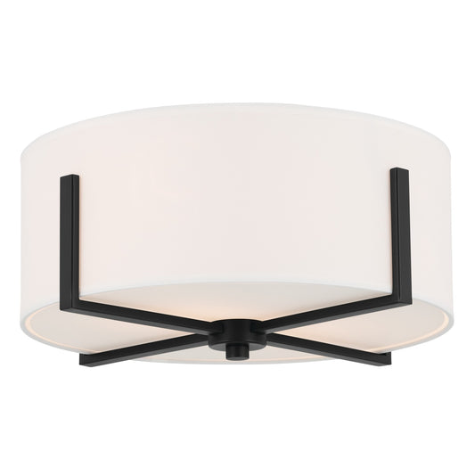 Malen Two Light Flush Mount in Black