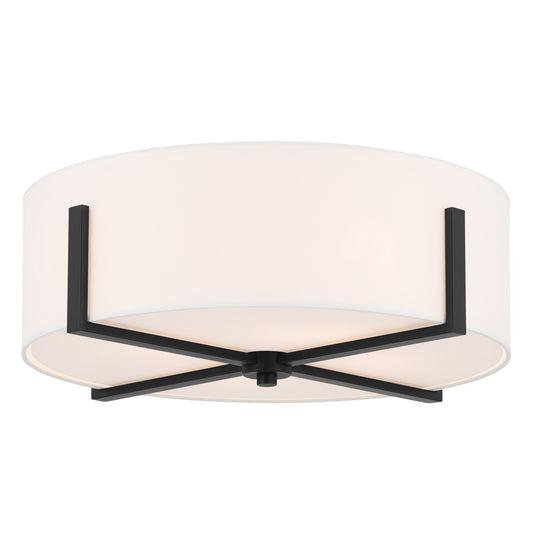 Malen Four Light Flush Mount in Black