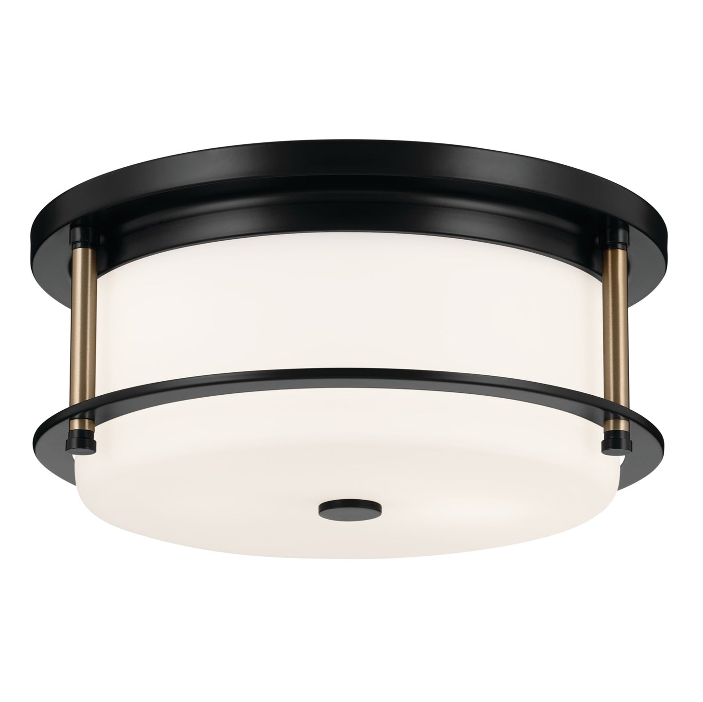 Brit Two Light Flush Mount in Black