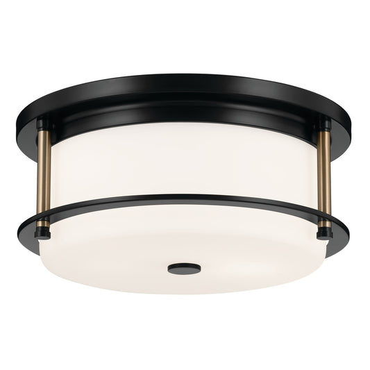 Brit Two Light Flush Mount in Black