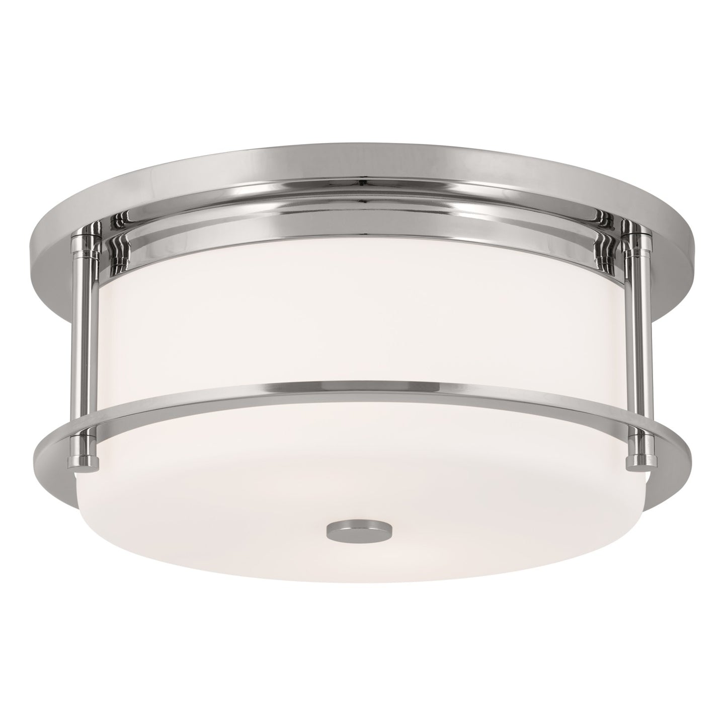 Brit Two Light Flush Mount in Polished Nickel