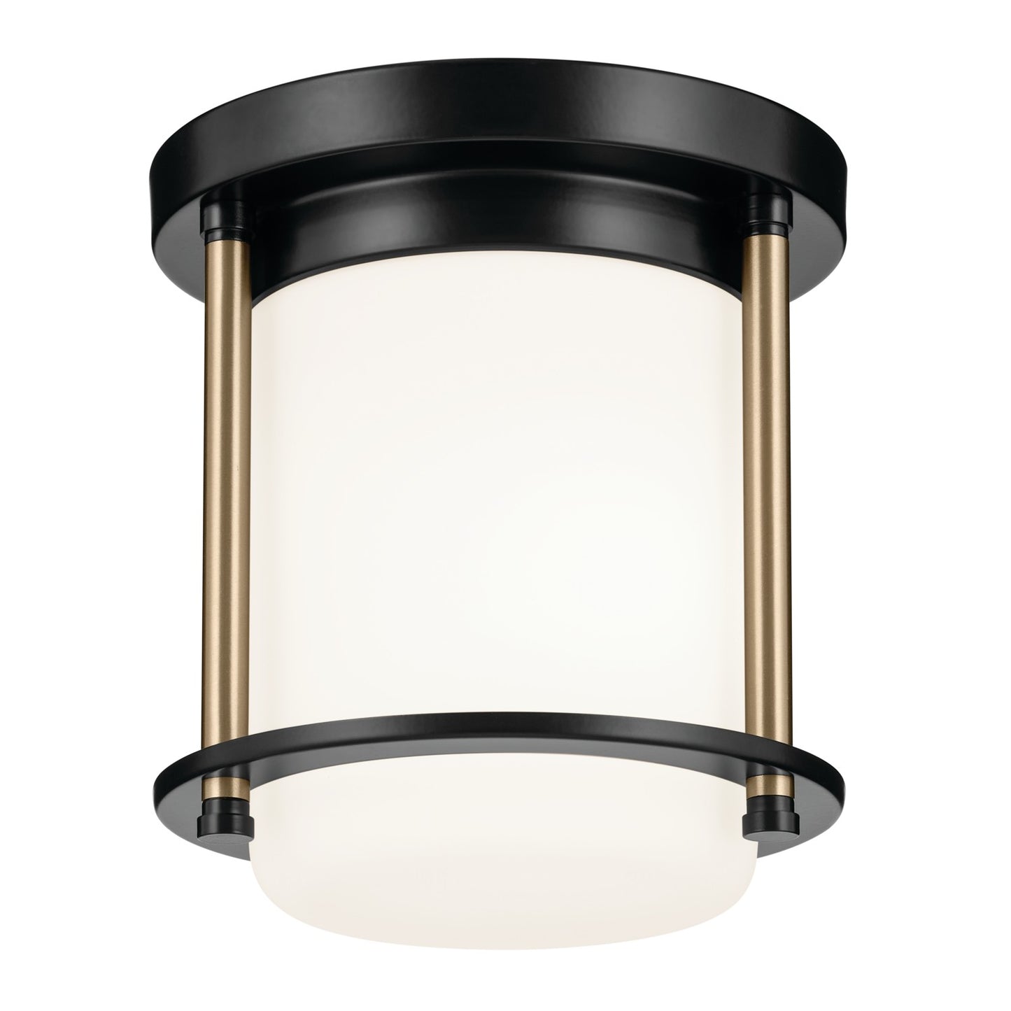 Brit One Light Flush Mount in Black