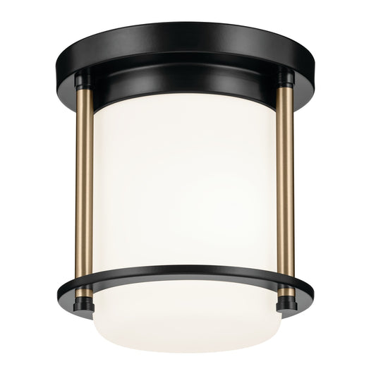 Brit One Light Flush Mount in Black