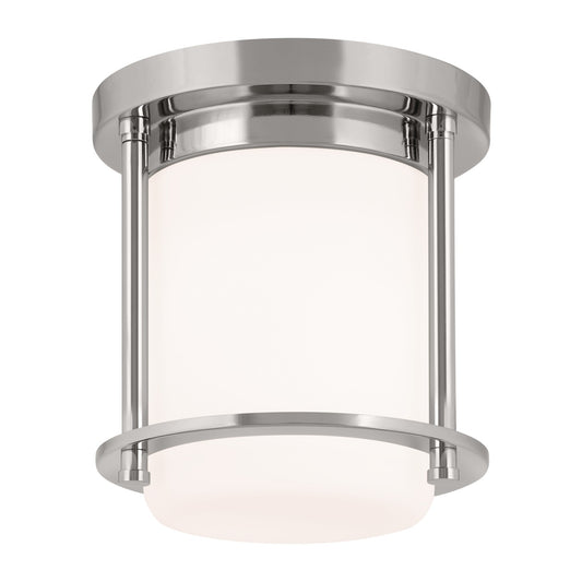 Brit One Light Flush Mount in Polished Nickel