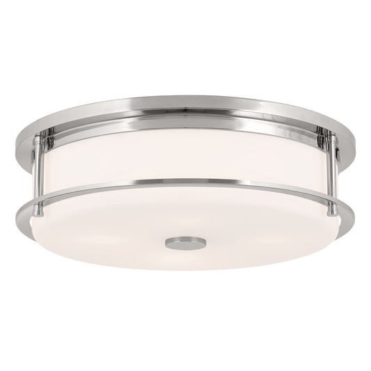 Brit Four Light Flush Mount in Polished Nickel