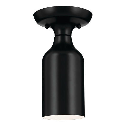 Sisu One Light Semi Flush Mount in Black