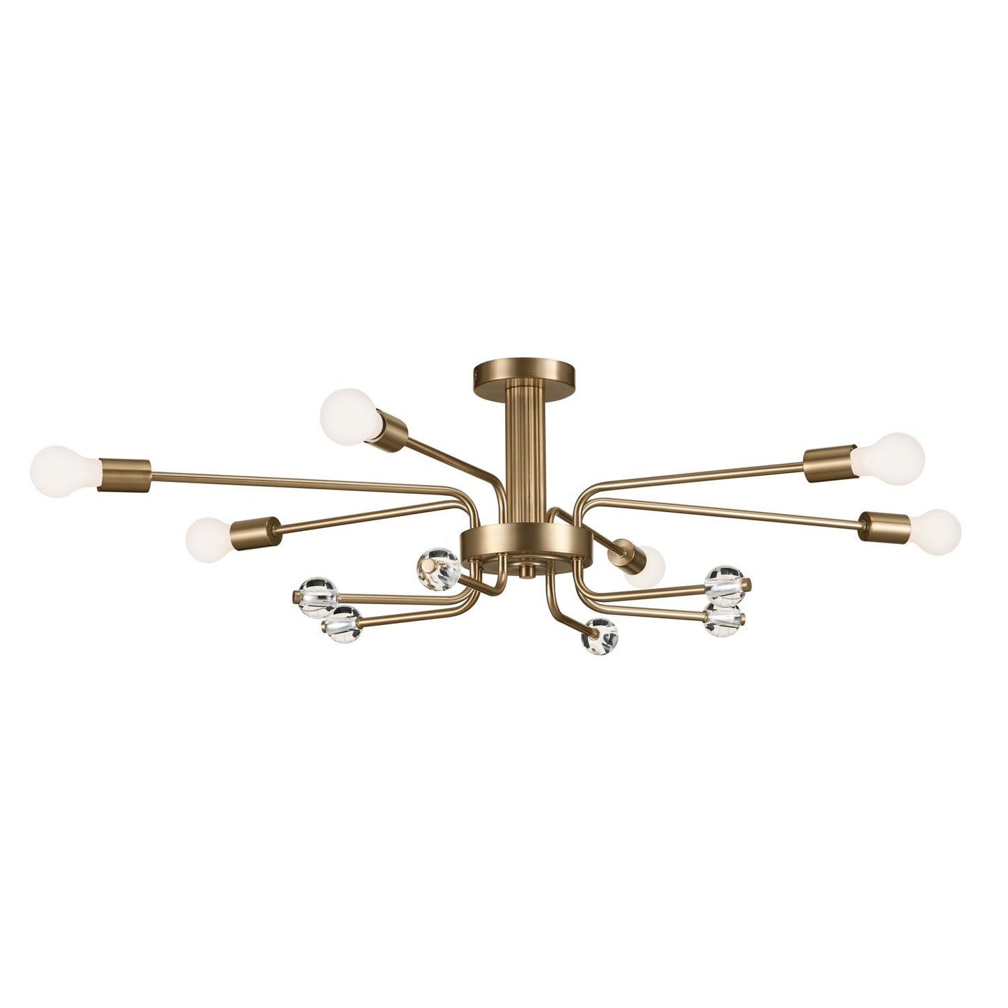 Ocala Six Light Semi Flush Mount in Champagne Bronze