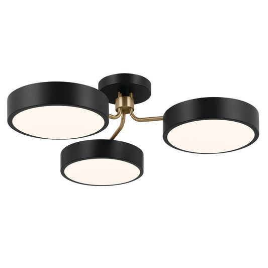Sago LED Semi Flush Mount in Black