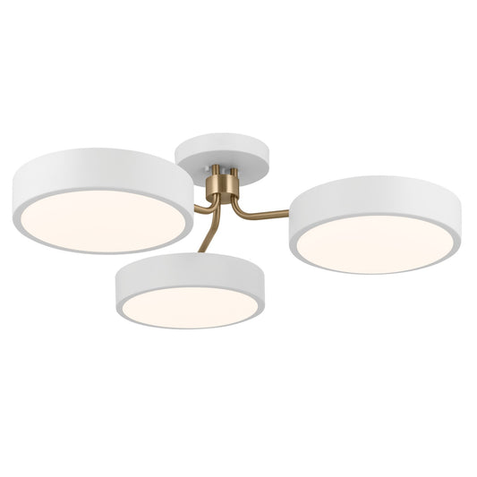Sago LED Semi Flush Mount in White