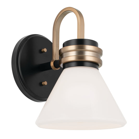 Farum One Light Wall Sconce in Black