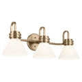 Farum Three Light Bath in Champagne Bronze